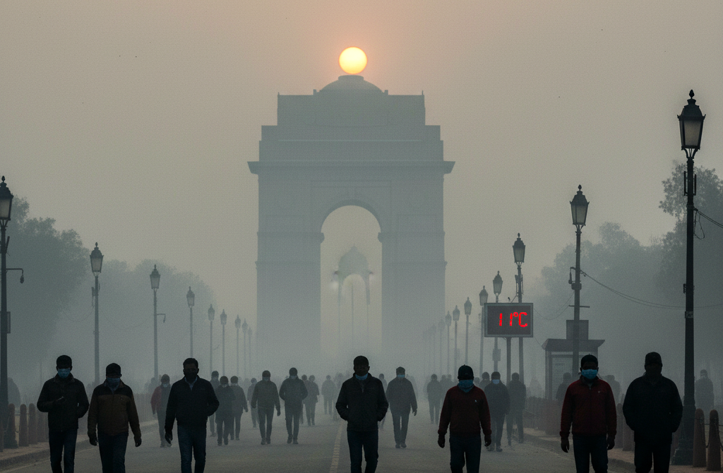 दिल्ली फिर बनी ‘रेड जोन’: वायु गुणवत्ता 335 तक पहुंची, ठंड के साथ प्रदूषण का कहर