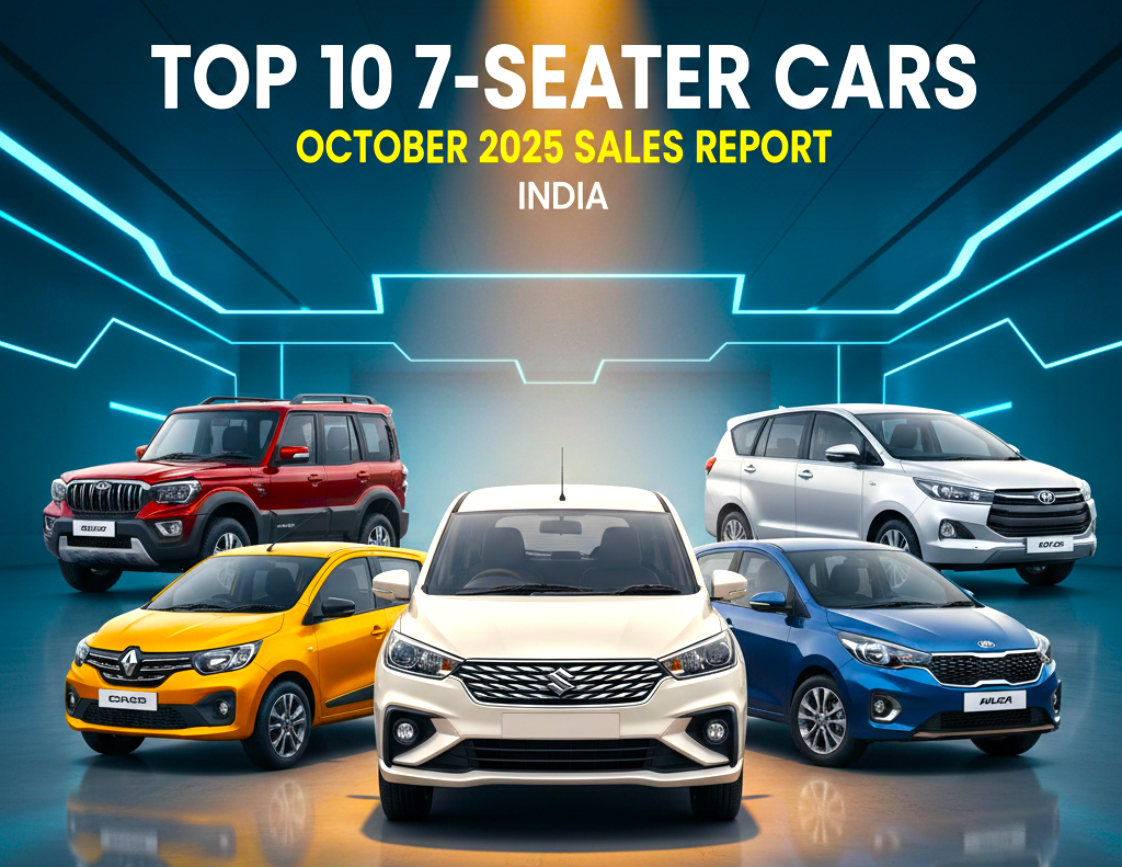 "7-Seater सेगमेंट में फिर बजा अर्टिगा का डंका! स्कॉर्पियो-इननोवा भी रह गईं पीछे — अक्टूबर 2025 की टॉप-10 लिस्ट"