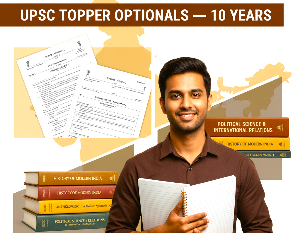 UPSC टॉपरों के ऑप्शनल: पिछले 10 साल — क्या चुना, क्यों चुना और क्या सीखें